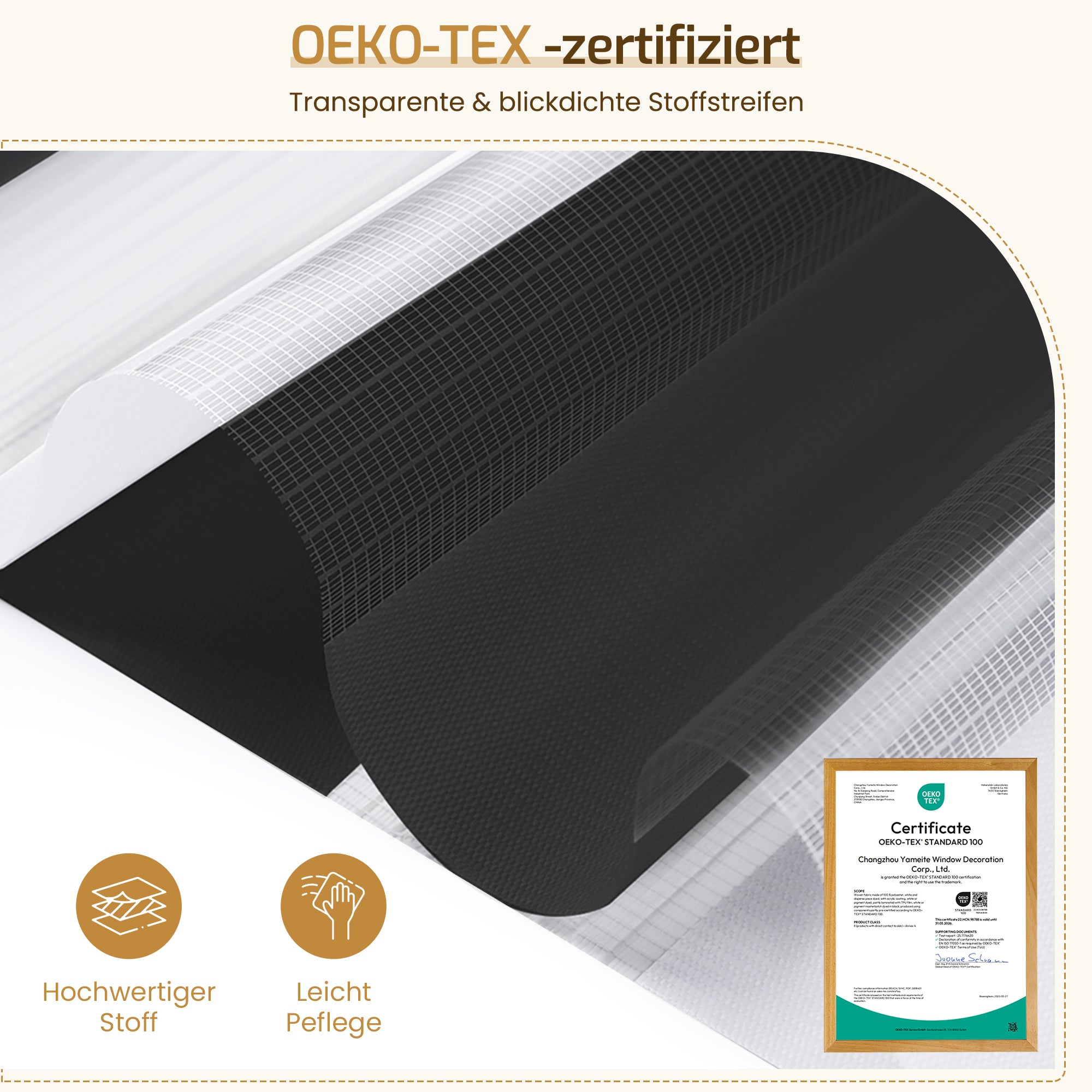 Doppelrollo Duo Rollo Klemmfix ohne Bohren Schwarz Weiß