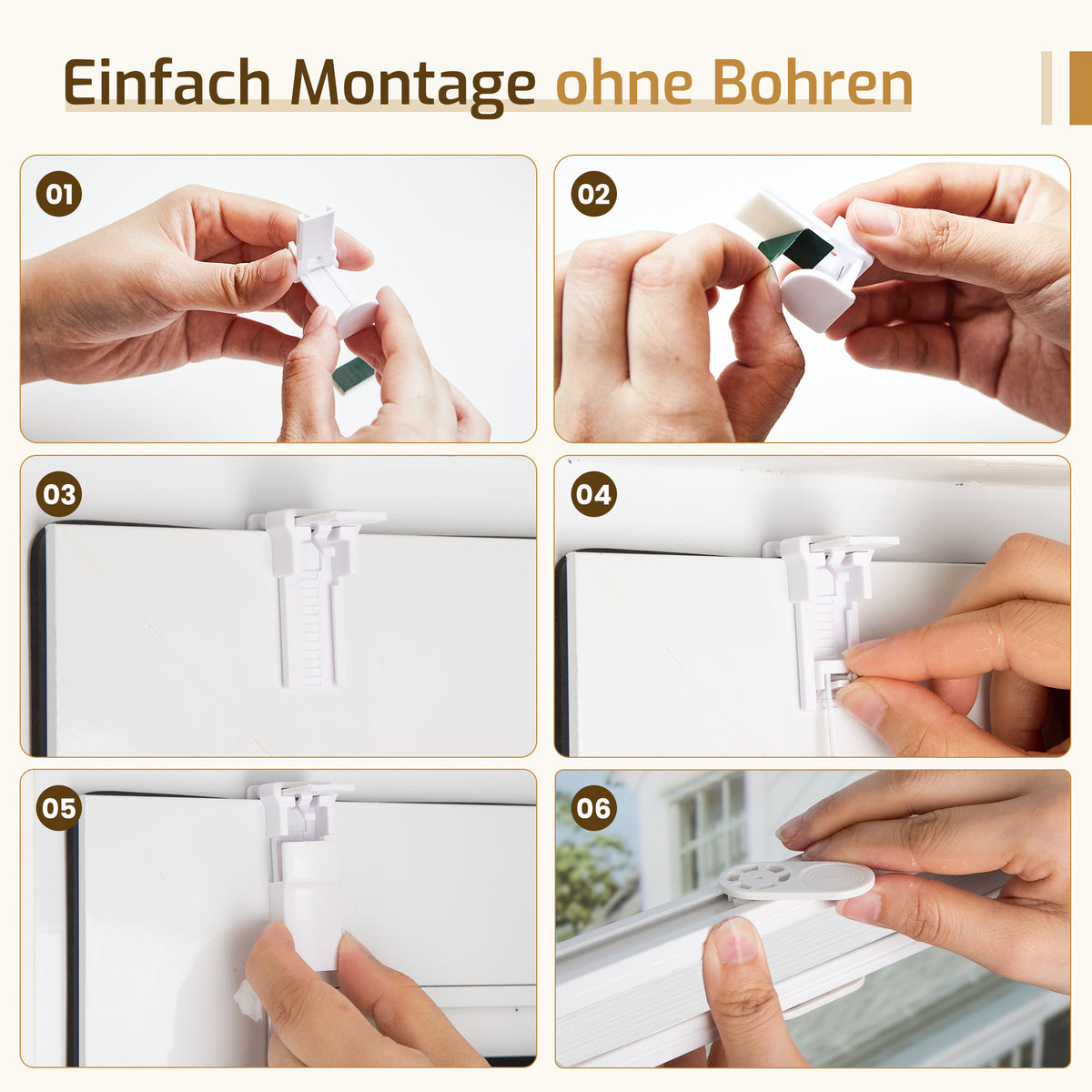 Verdunkelndes Wabenplissee Klemmfix ohne Bohren mit Thermo-Effekt