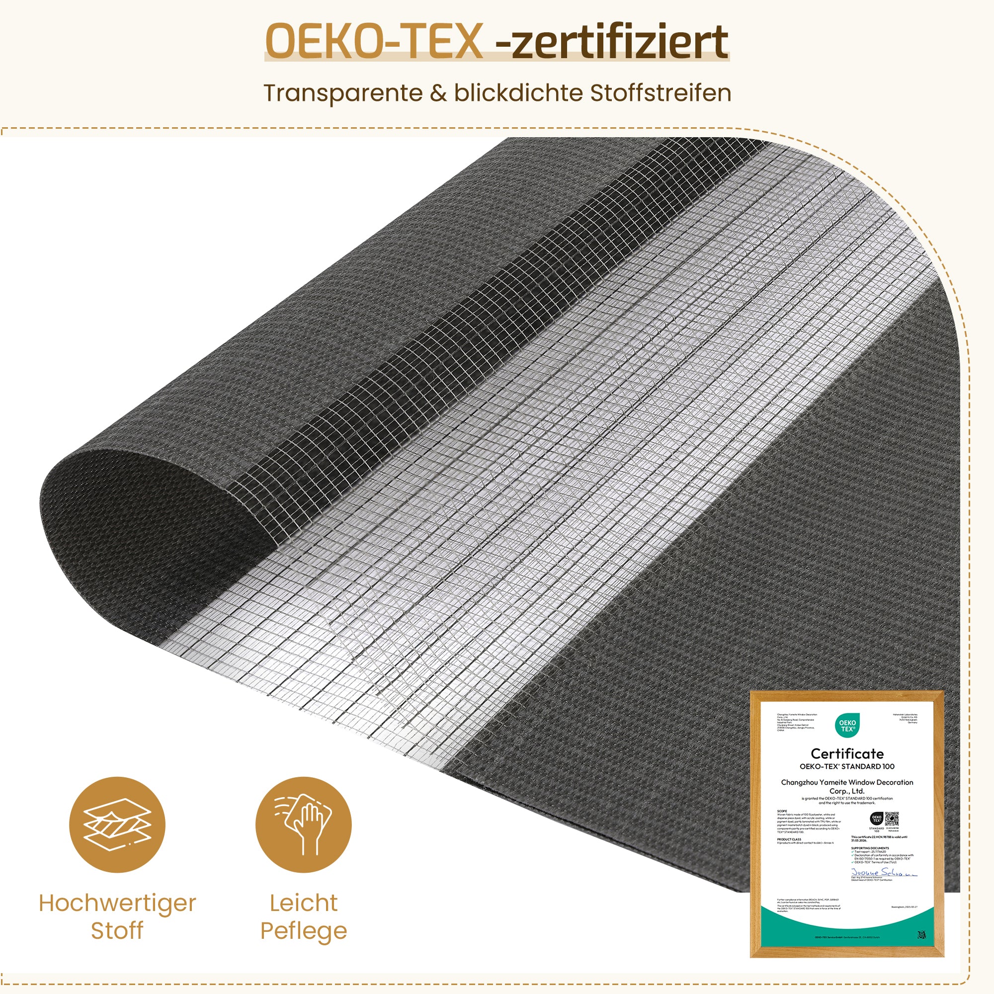 Doppelrollo Duo Rollo Klemmfix ohne Bohren Marmor Grau