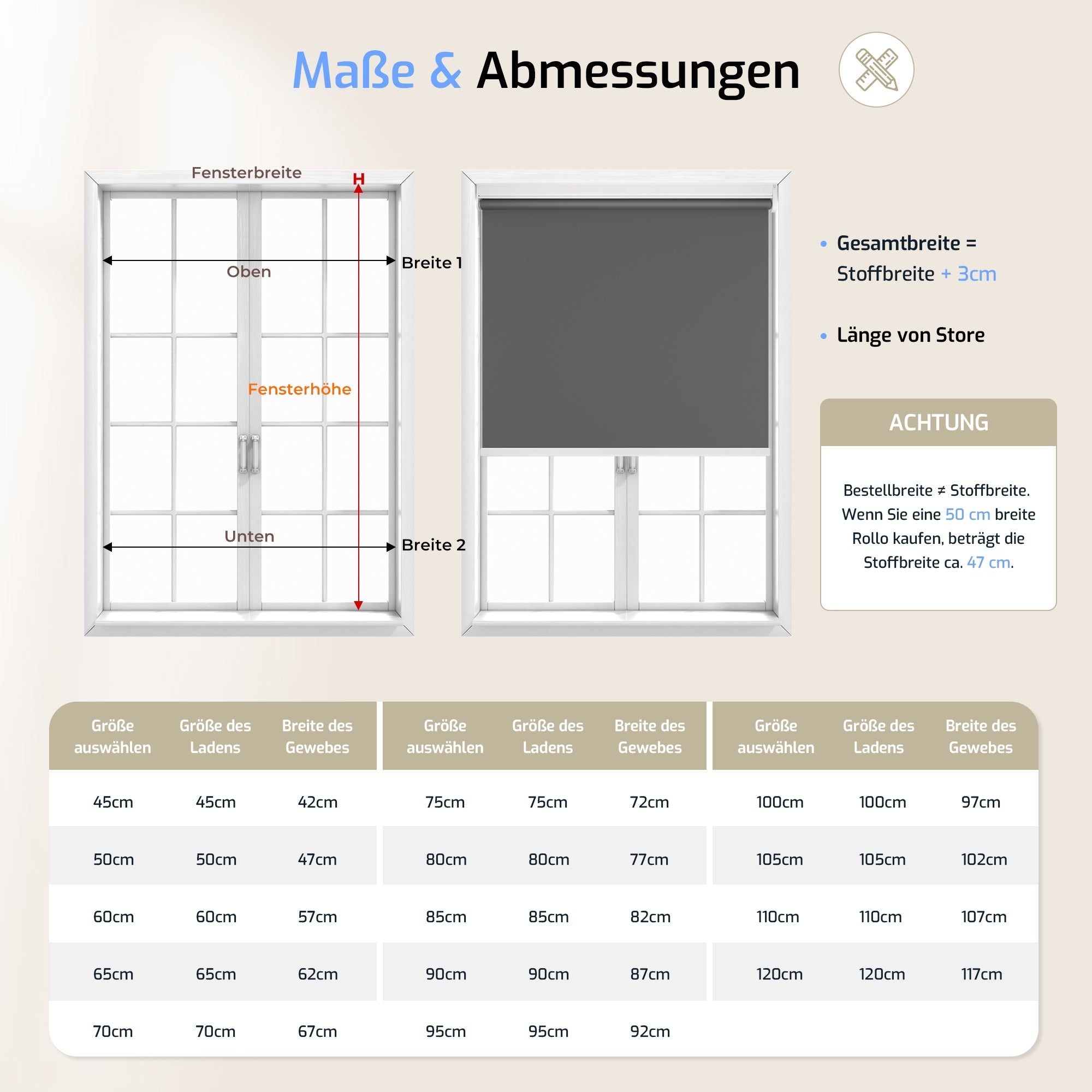 M100 Elektrisch | Verdunkelung | Batterie | Rollo | Dunkelgrau | Standardgröße