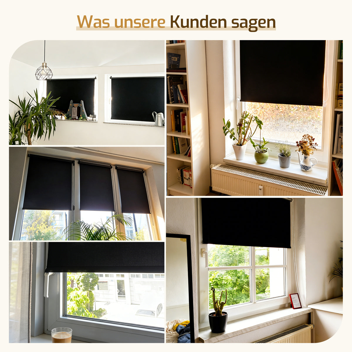 Verdunkelungsrollo Klemmfix ohne Bohren mit Thermo-Effekt