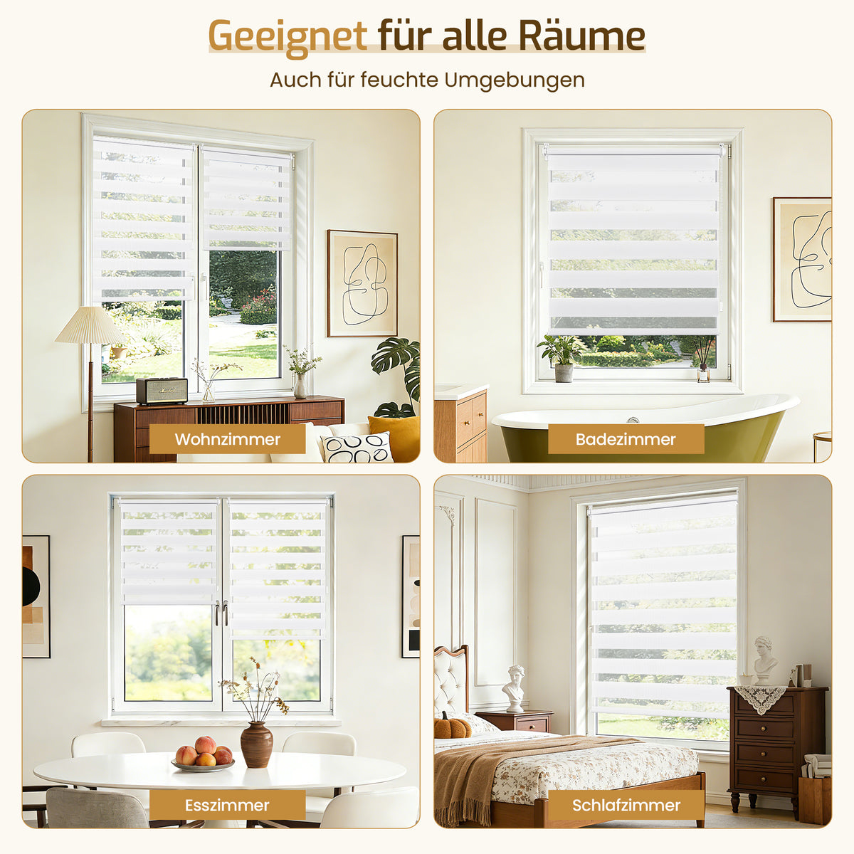 Doppelrollo Klemmfix ohne Bohren