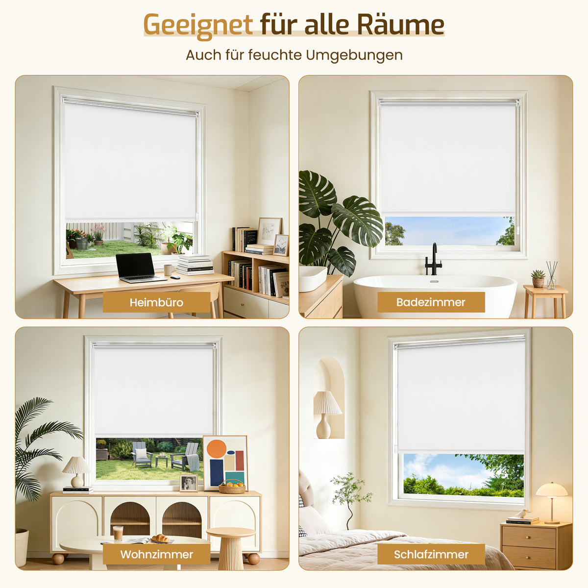 Verdunkelungsrollo Klemmfix ohne Bohren mit Thermo-Effekt