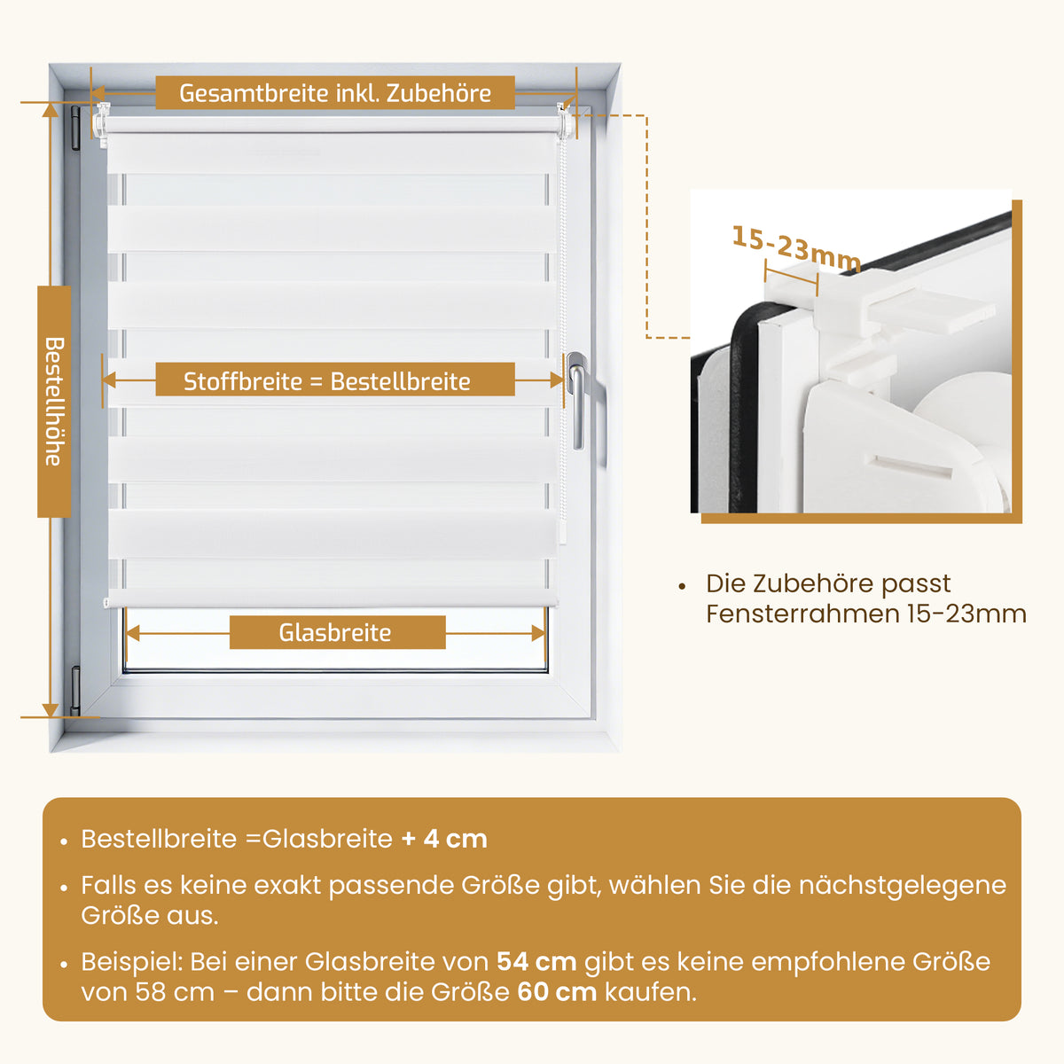 Doppelrollo Klemmfix ohne Bohren