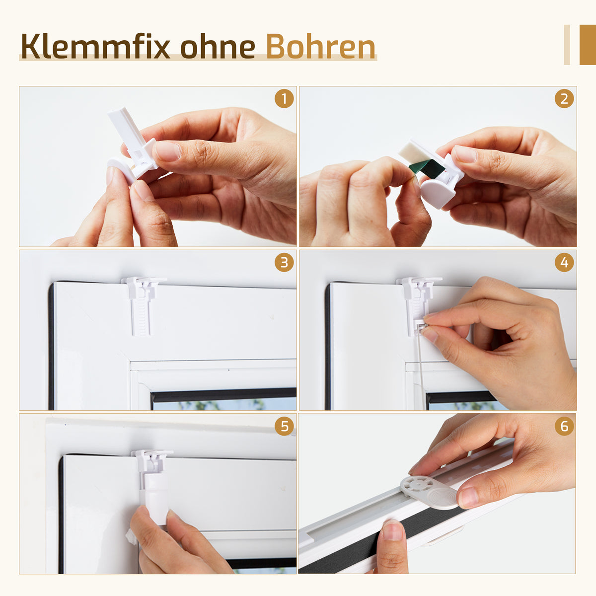 Lichtdurchlässiges Plissee Klemmfix ohne Bohren – Schwarz