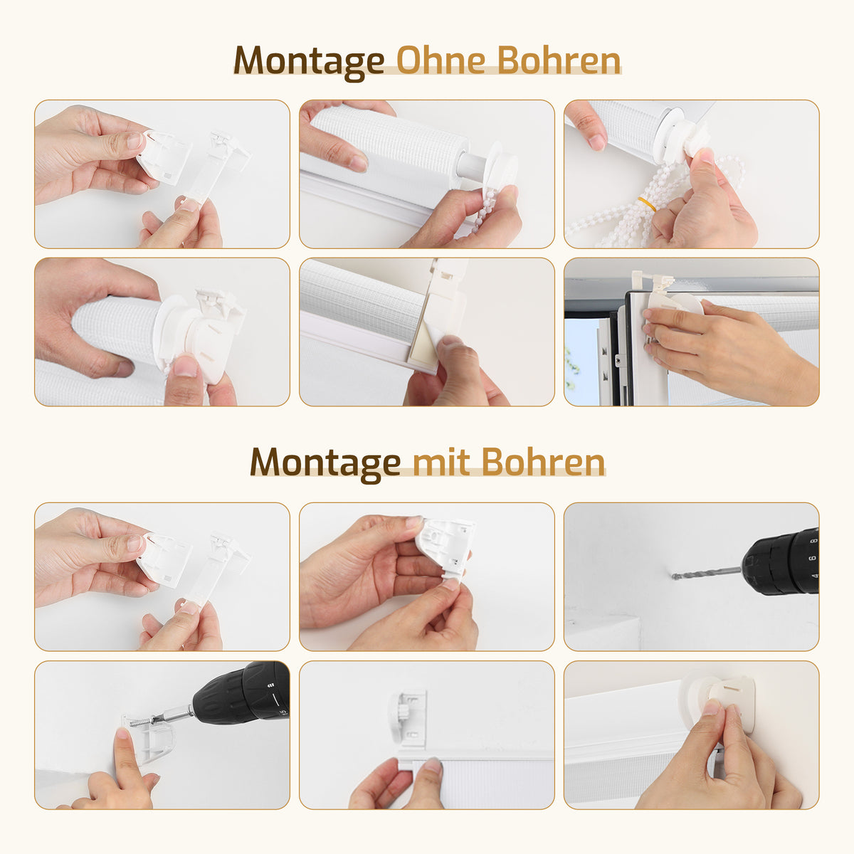 Doppelrollo Klemmfix ohne Bohren