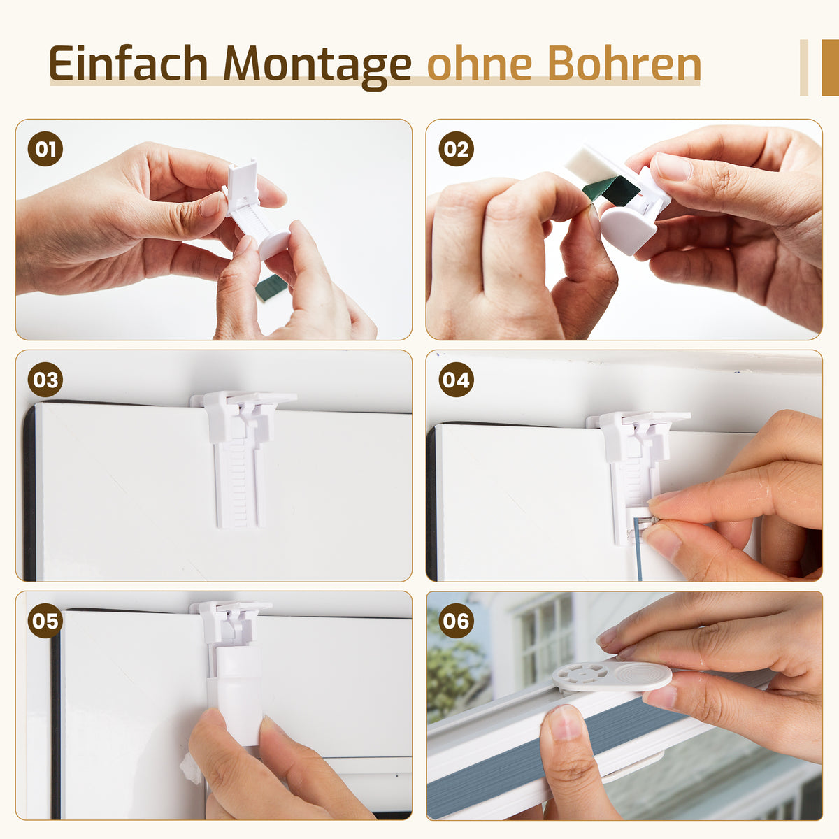 Verdunkelndes Wabenplissee Klemmfix ohne Bohren mit Thermo-Effekt –Weiß/Blau