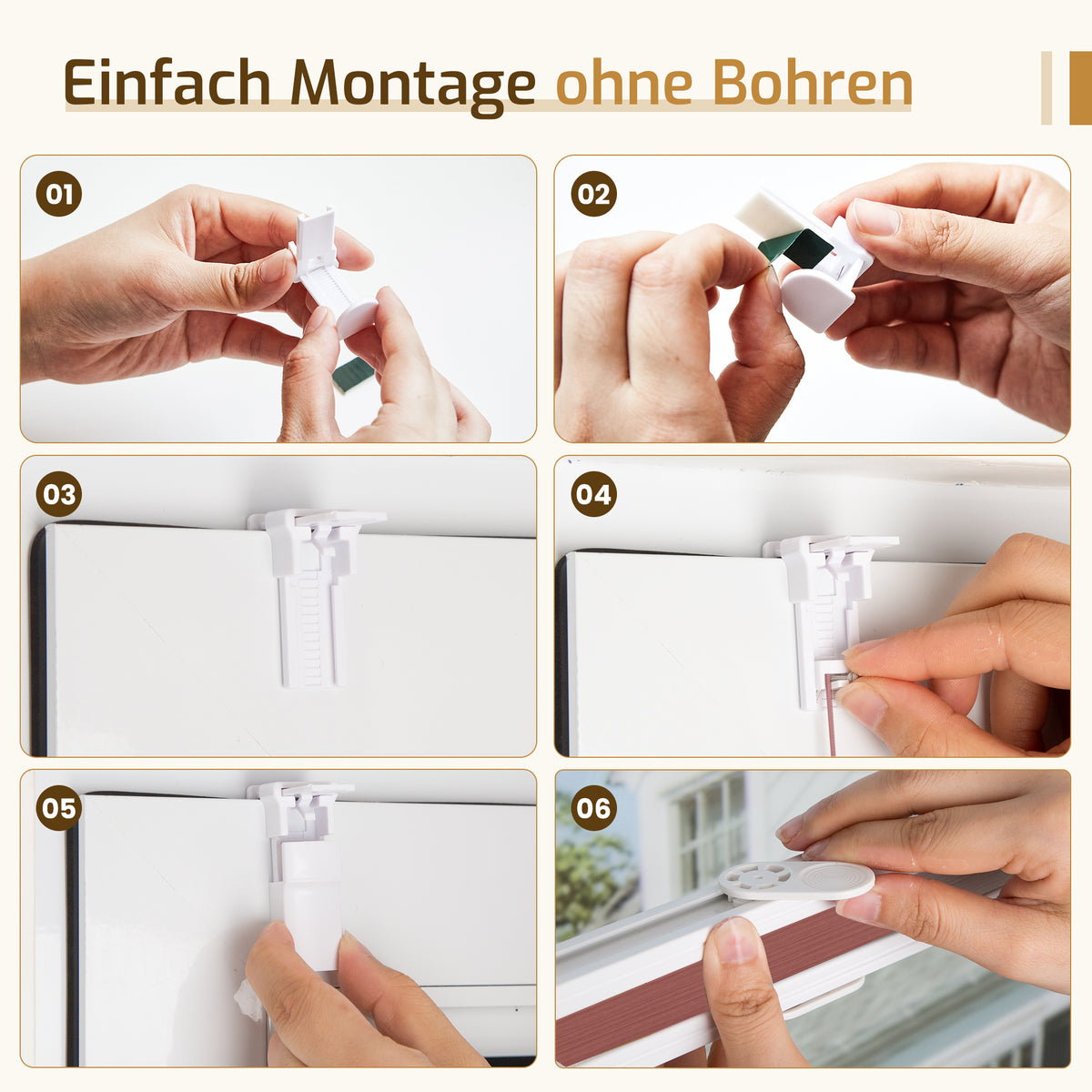 Verdunkelndes Wabenplissee Klemmfix ohne Bohren mit Thermo-Effekt –Weiß/Weinrot