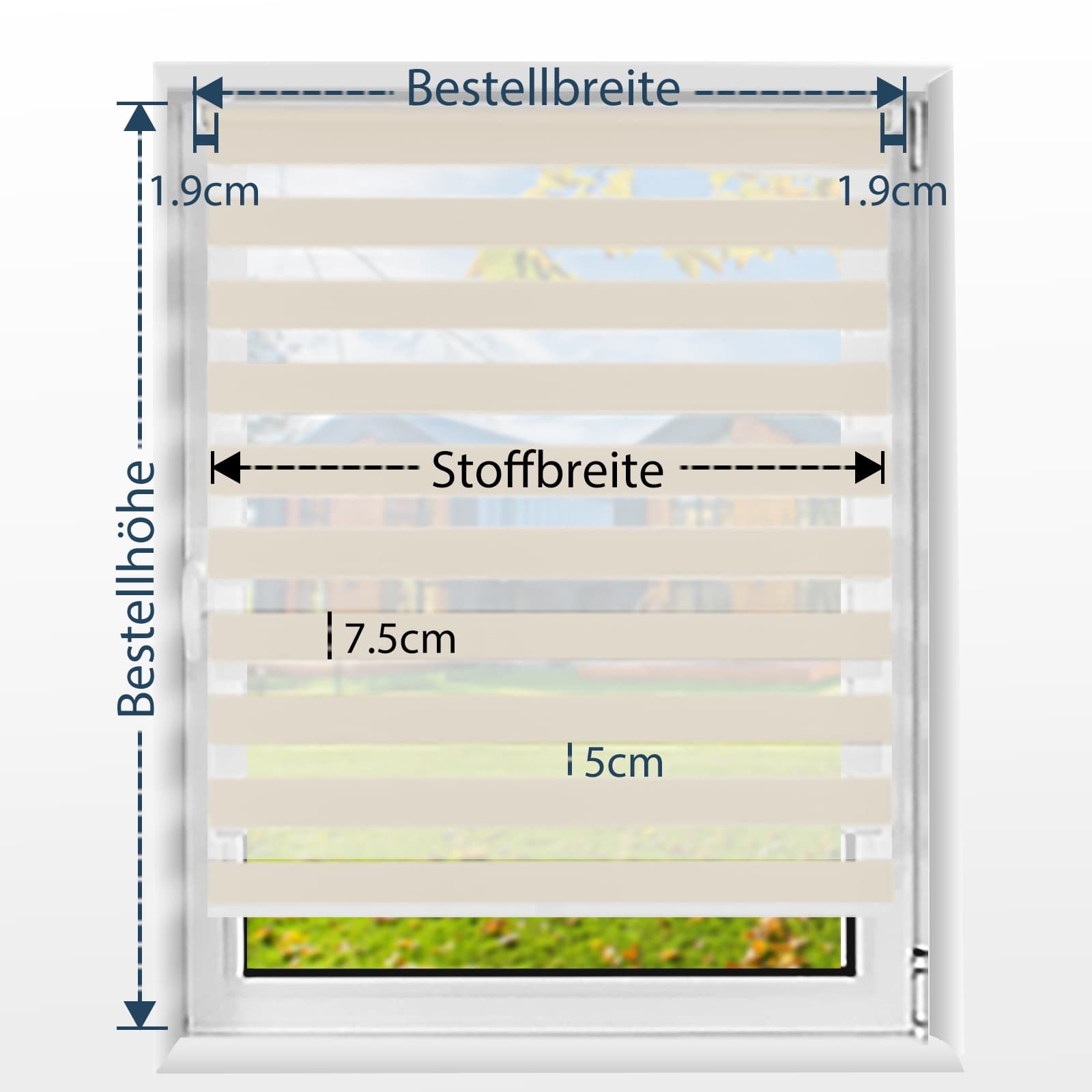 Doppelrollo Schnurlos Klemmfix ohne Bohren Duo Drücken Und Ziehen Natur