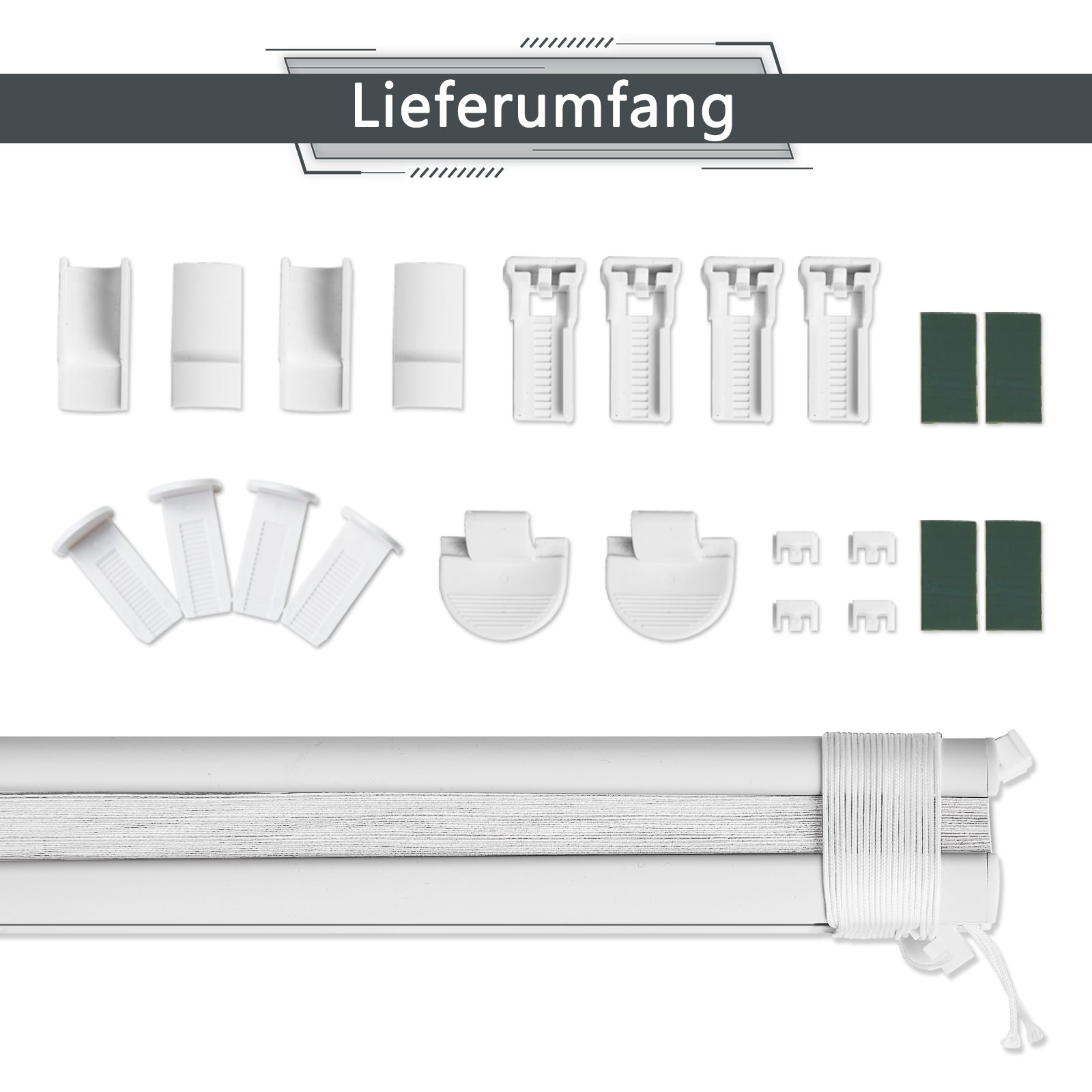Verdunkelnd ohne Bohren Klemmfix Faltrollo Plissee Blau