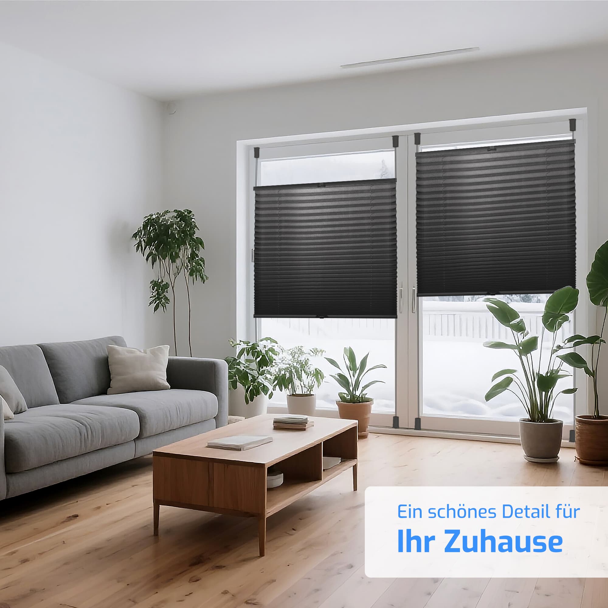 Ohne Bohren | Klemmfix | Komplett farbgleich | Lichtdurchlässig | Plissee | Standardgröße