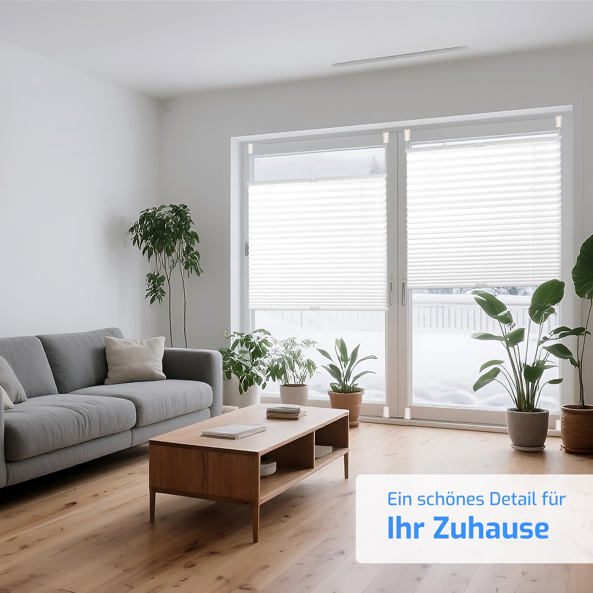 Ohne Bohren | Klemmfix | Komplett farbgleich | Lichtdurchlässig | Plissee | Standardgröße